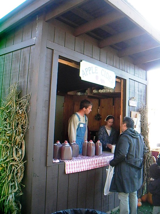 Steve at an apple cider stand