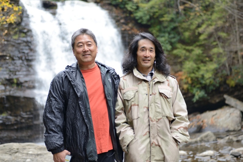 Cousin Steve and me in front of Muddy Creek Falls