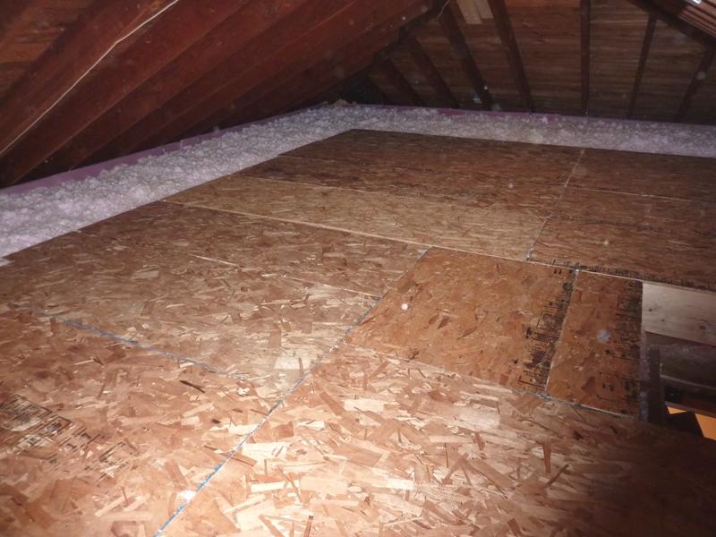 Attic view looking towards the stairs