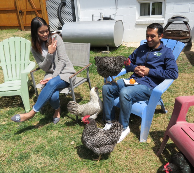 Dorothy eyeing Wahab's food