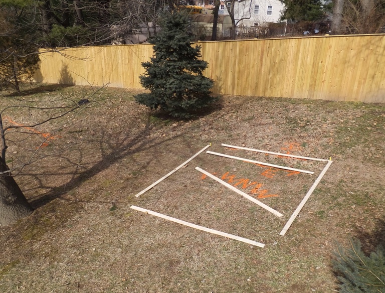 Marking the location for the base