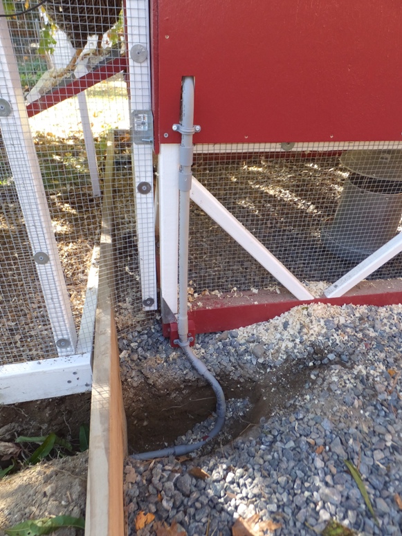 Conduit running to coop