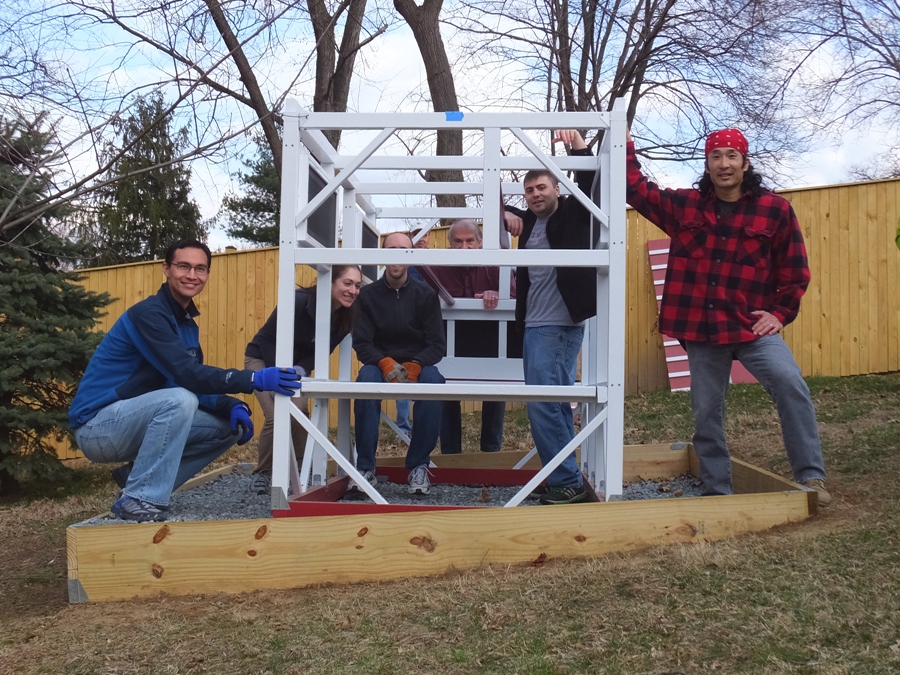 Posing with the coop