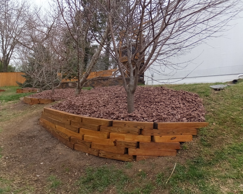 Finished planter, south view