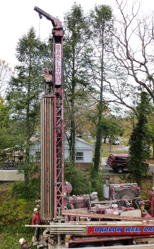 Drilling machine prepared to dig