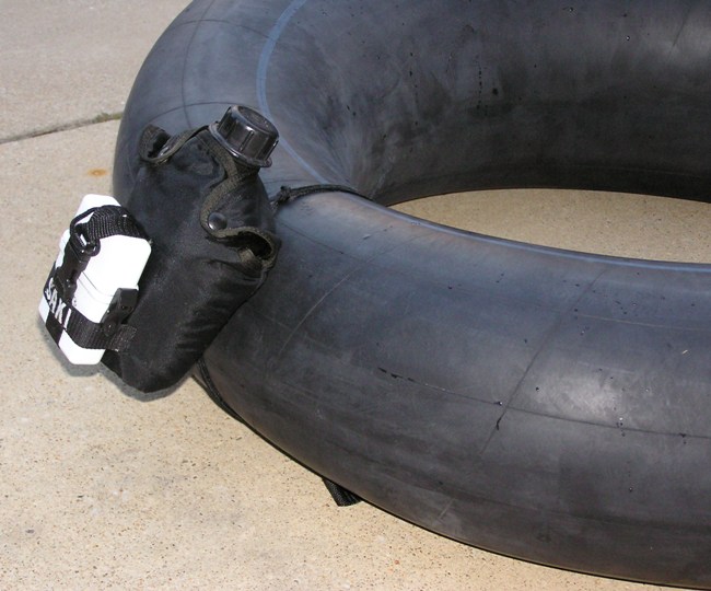 Close-up of tube harness on tube