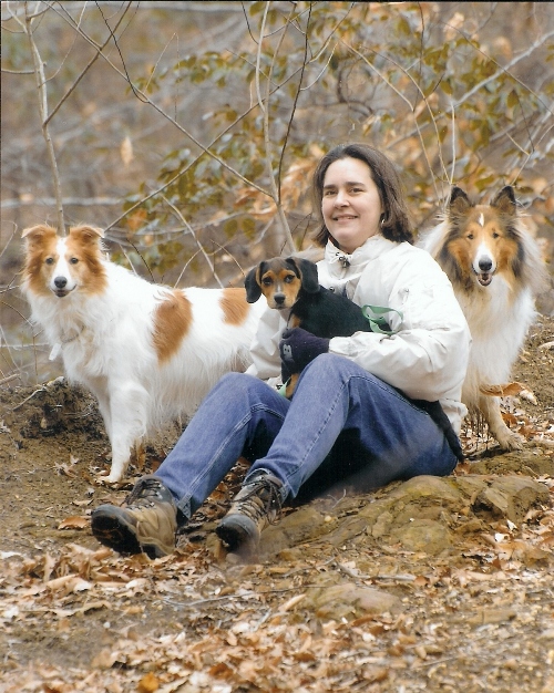 Jenn with dogs