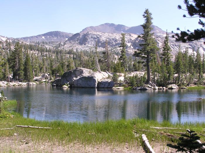 Water with mountains behind