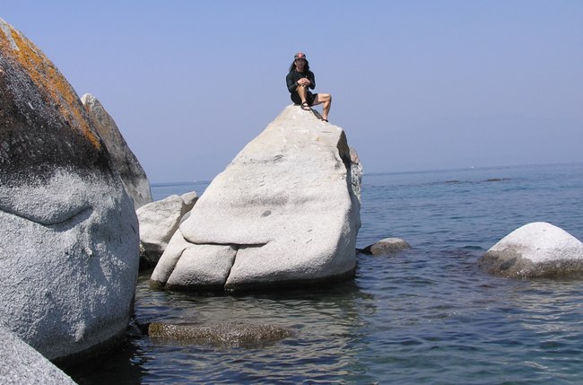 Me, high up on a rock