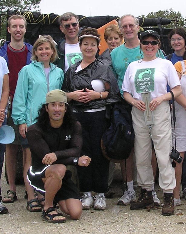 Sue and others helping clean up the environment