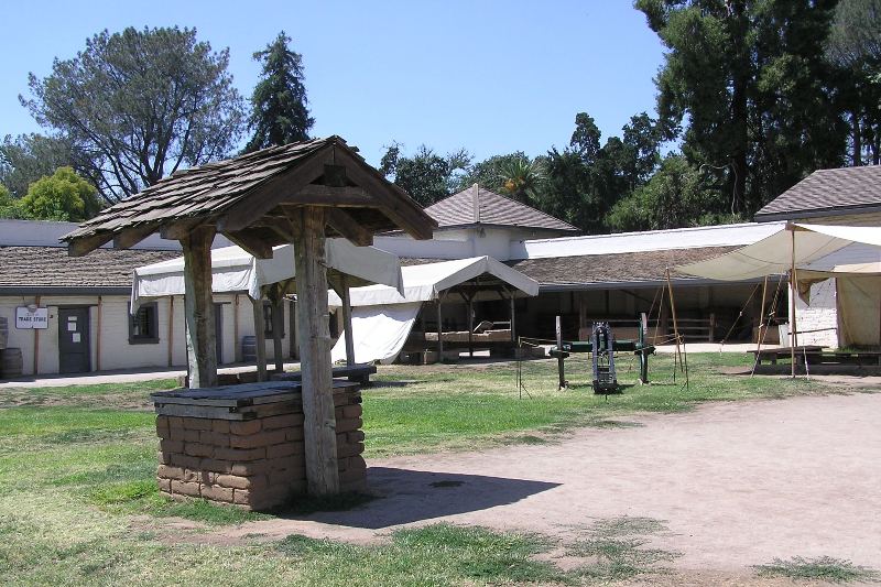 Wood and brick well at the fort