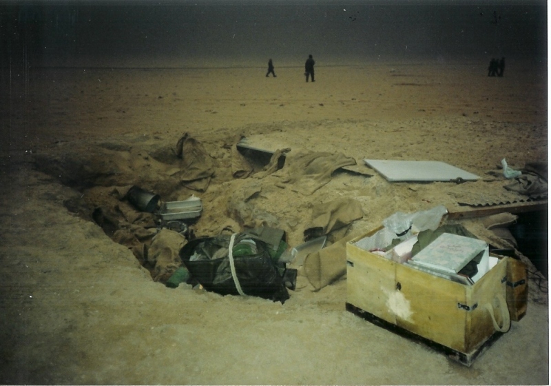 Things placed just outside of an Iraqi bunker