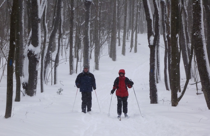 Jimmy and Joyce skiing