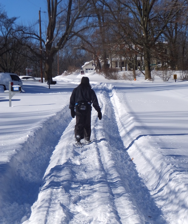 Snow-covered side street