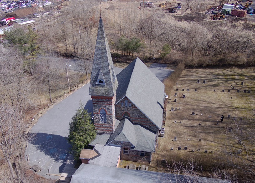 Drone view of Gary Memorial United Methodist Church