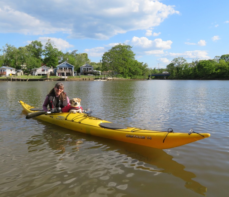 Daphne with Sara on her kayak