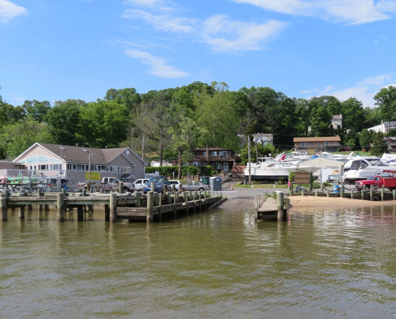 View of launch site from water