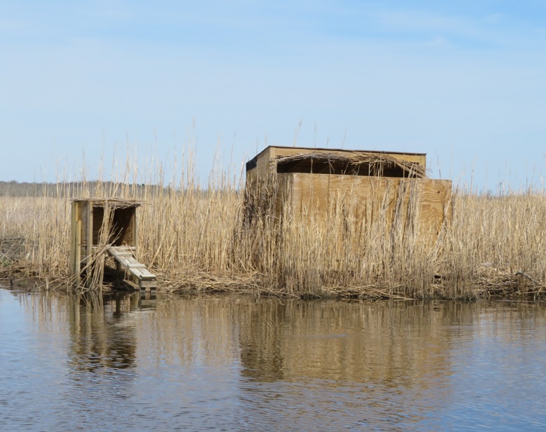 Duck blind with mini-duck blind on left