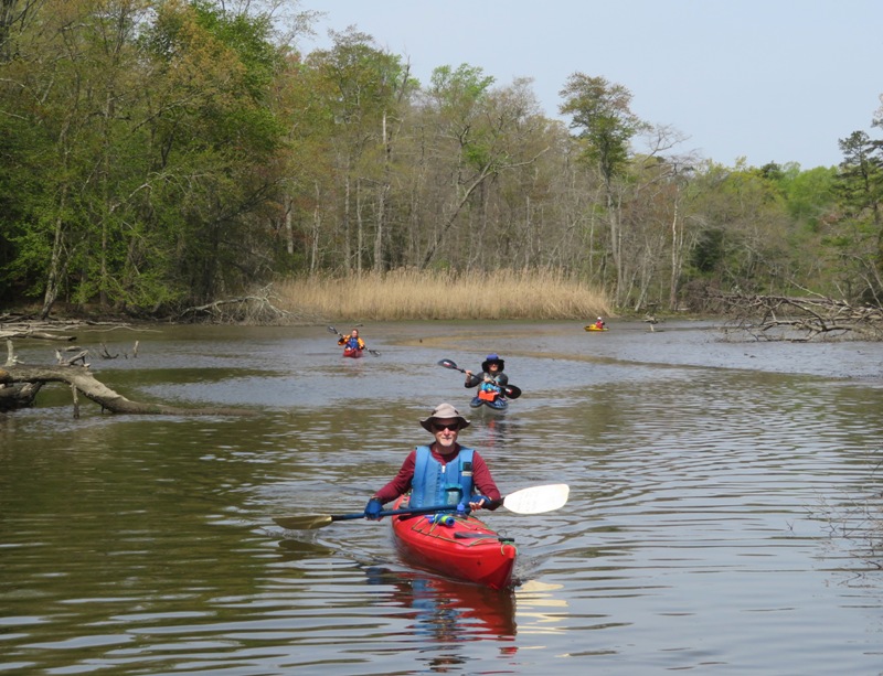 John returning from a shallow area