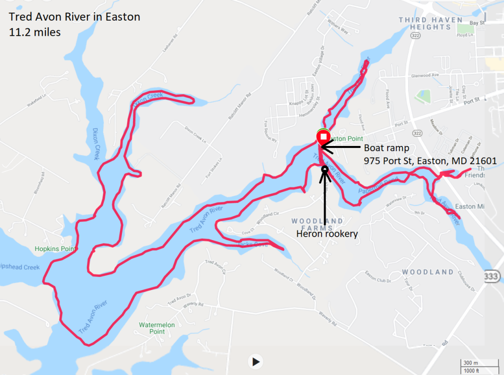 Map of my paddling route