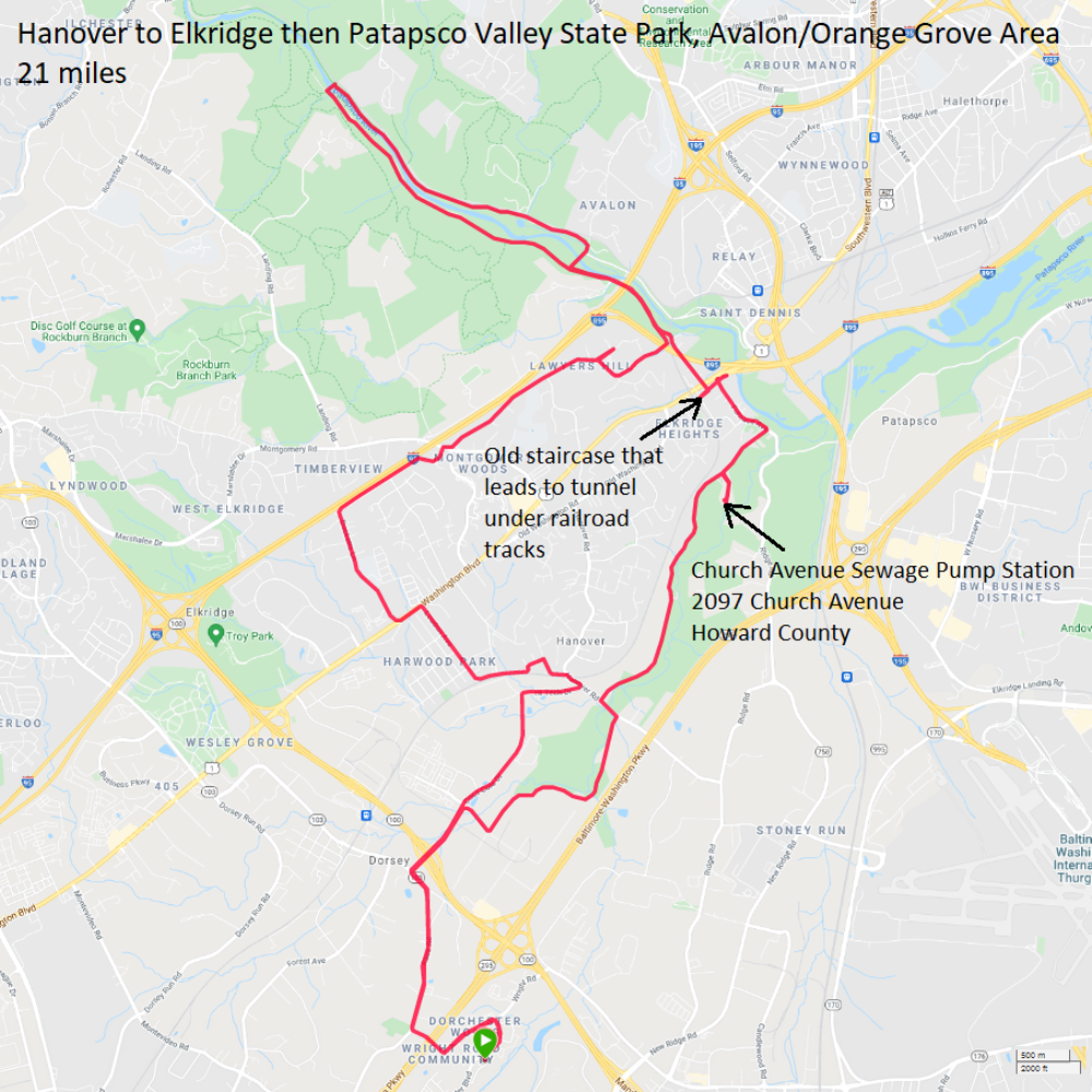 Map of our bike route