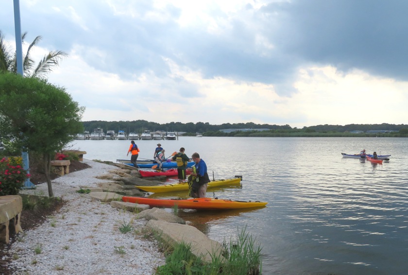 Launching from beach at Bowley's on the Bay