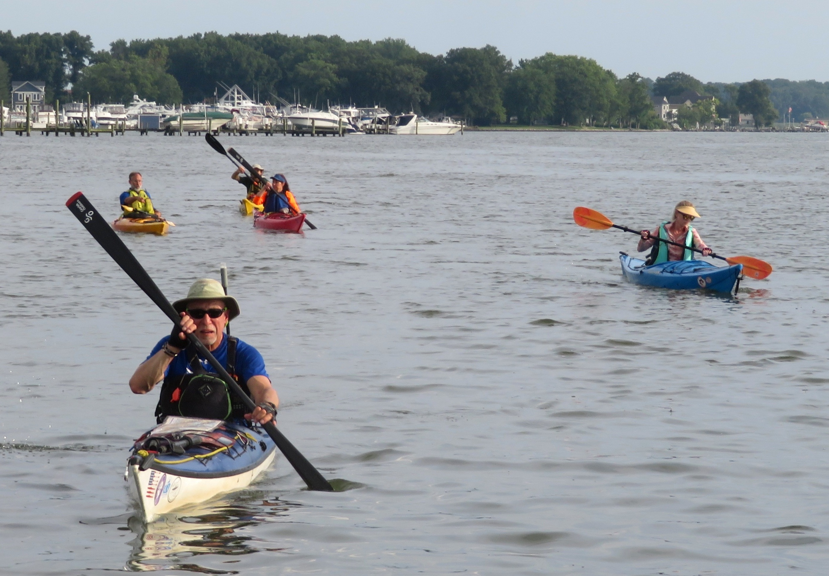 Kayakers on the water