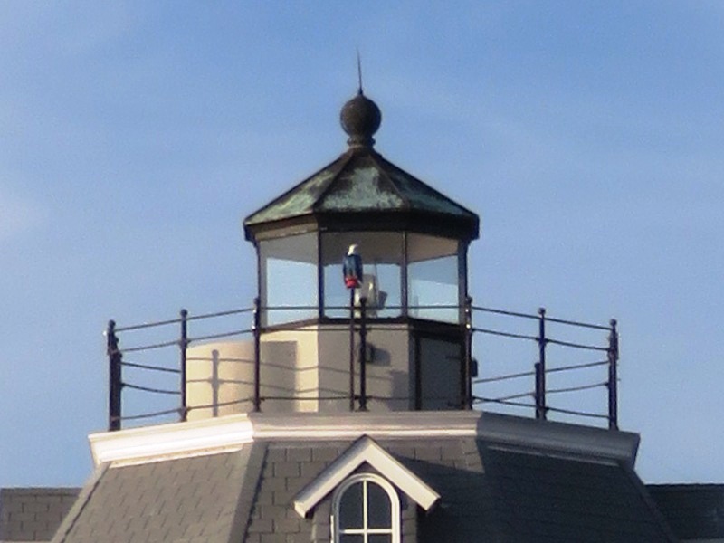 Close up of top of lighthouse