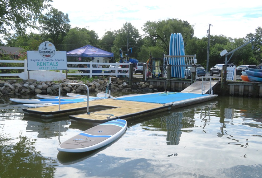 Chesapeake Paddle Sports' floating ramp