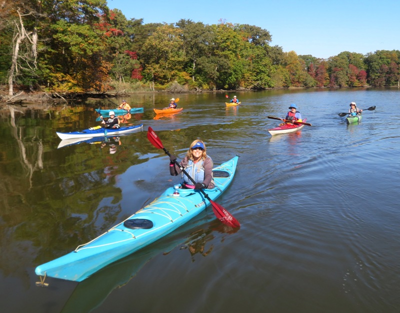 Linda in her Scorpio kayak