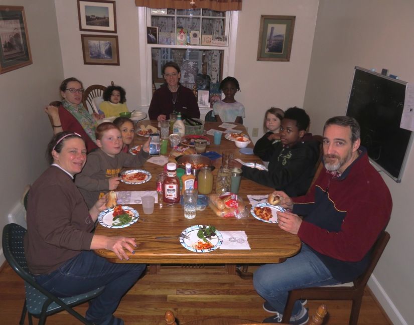 Norma with her two sisters and their families