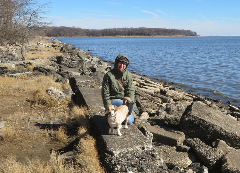 Looking north at Norma and Daphne by the Chesapeake Bay