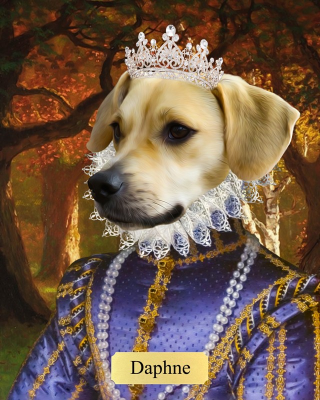 Daphne in queen costume