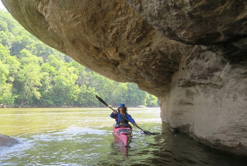 Me under a big rock overhang