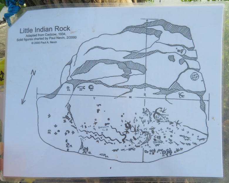 Information sheet describing individual location of petroglyphs