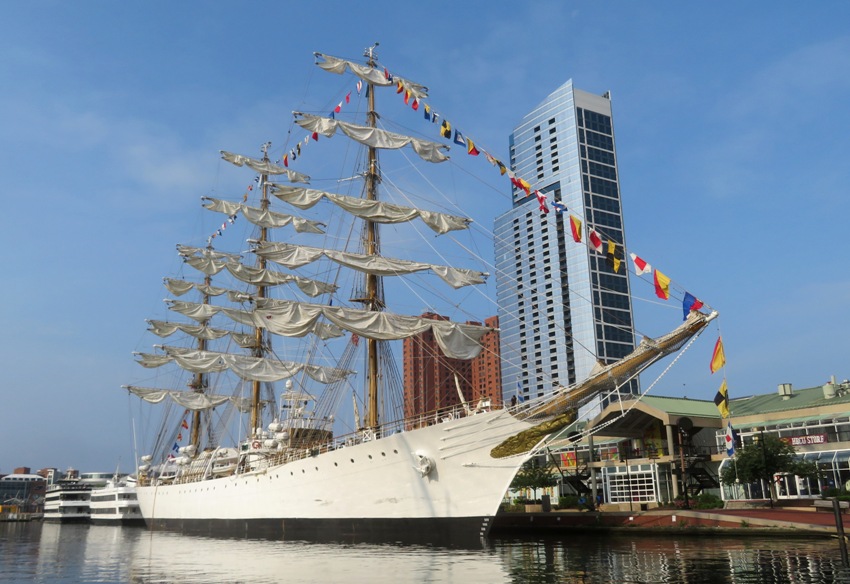 Starboard forward view of Ara Libertad