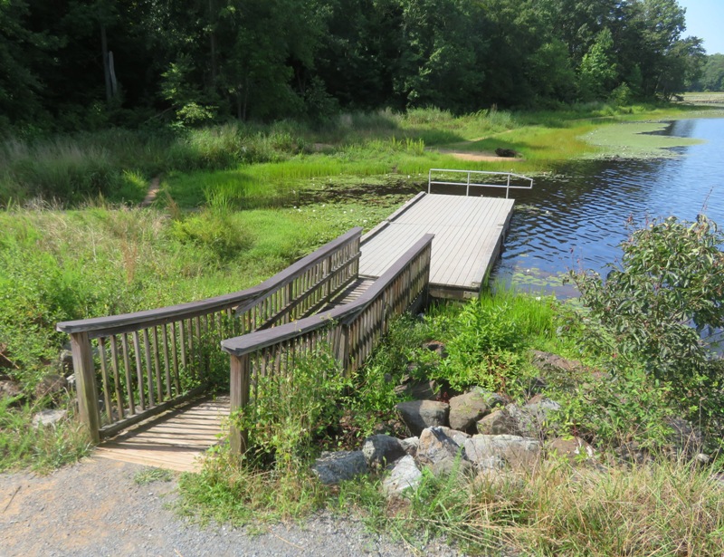 Boat launch pier at Cash Lake