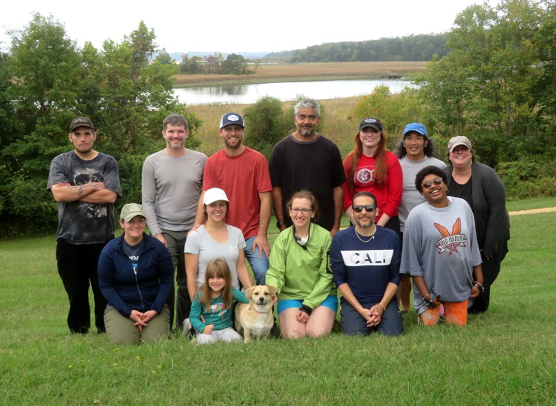 Group photo with Patuxent River behind