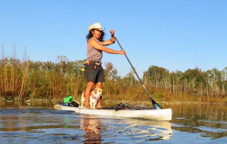 Daphne and I on SUP