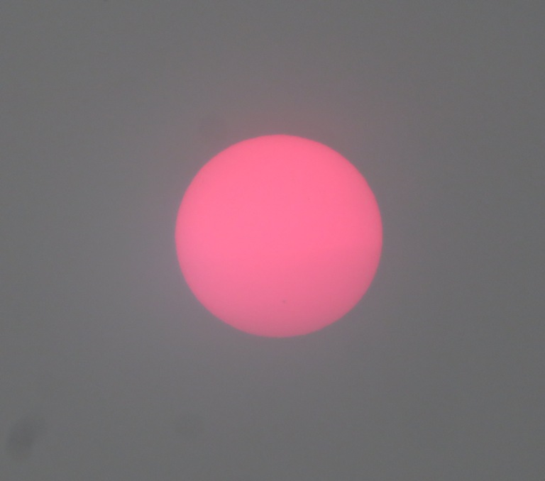 Red sun just before it disappeared