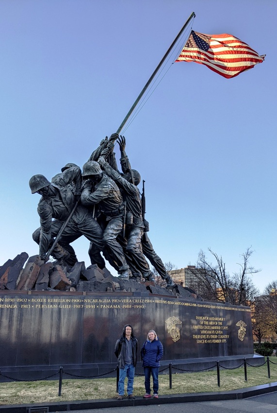 Stacy and I at the Iwo Jima Memorial