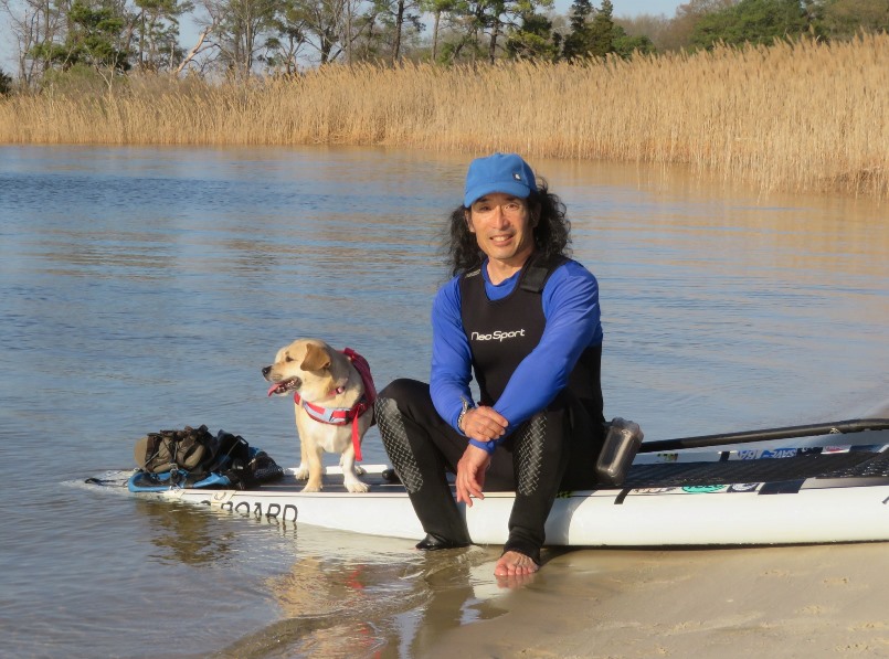 Daphne and me on SUP