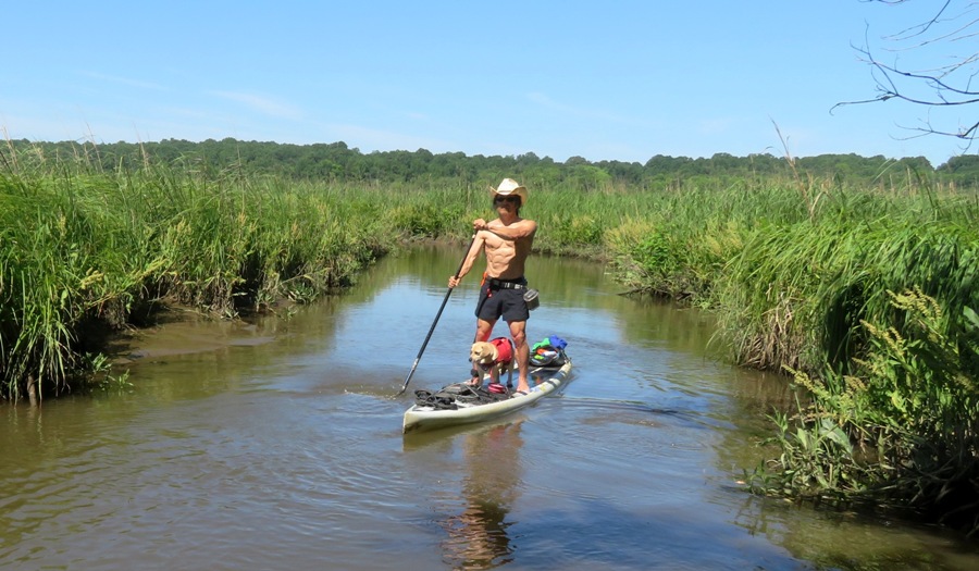 Daphne and I on SUP