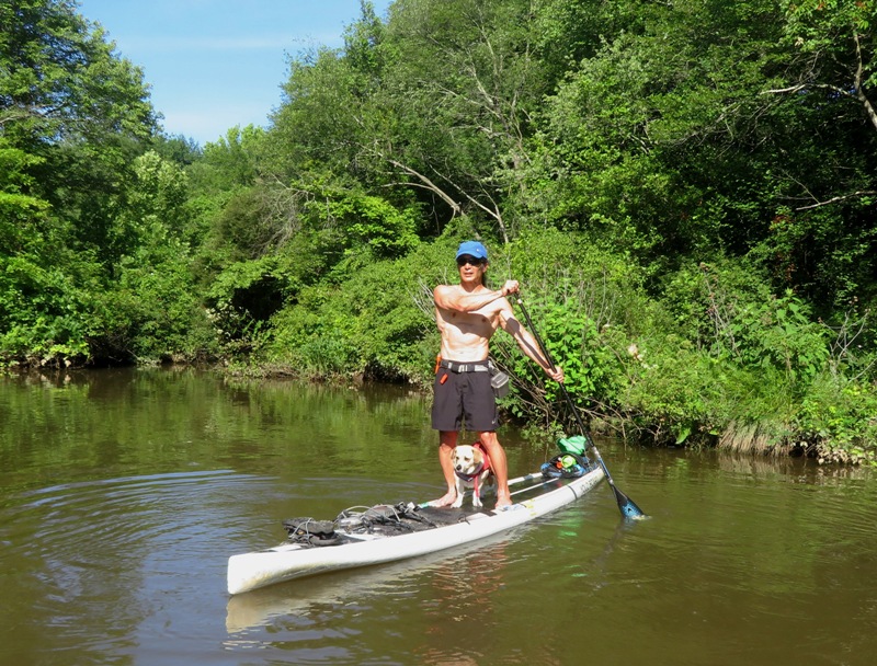 Daphne and I on SUP