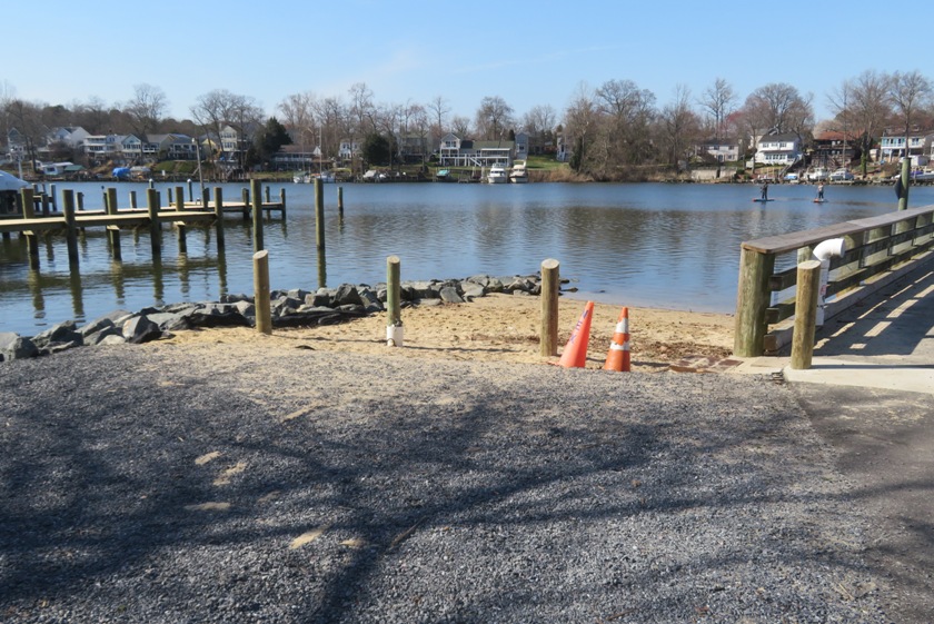 New sandy beach launch area