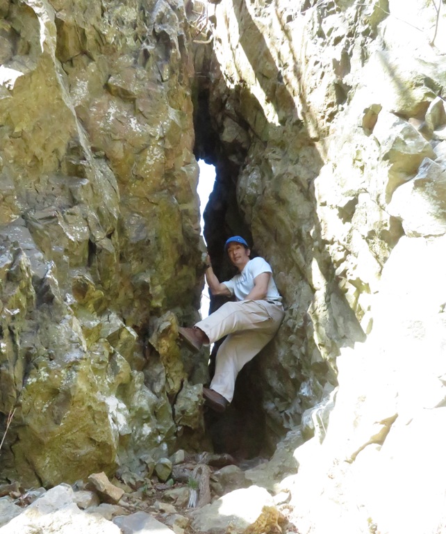 Me at the entrance to a crevasse