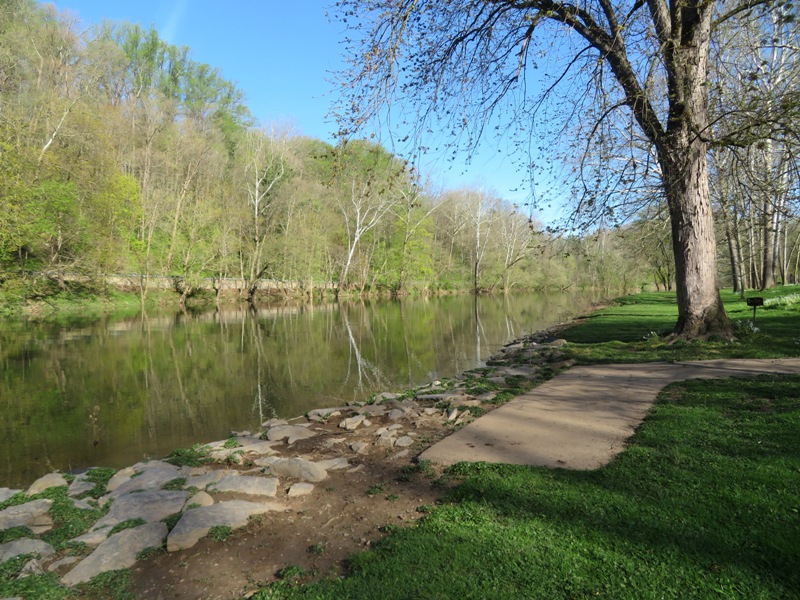 Paved walkway by the Conestoga River