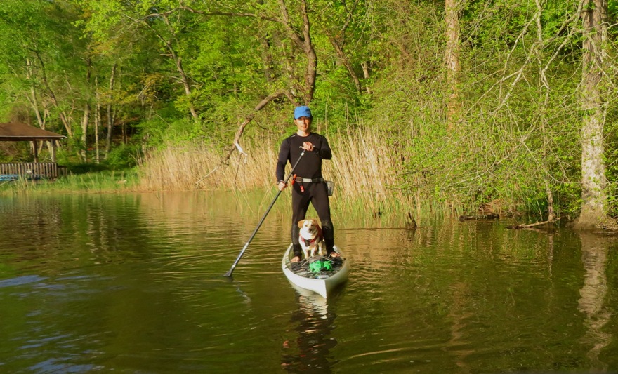 Daphne and I on SUP