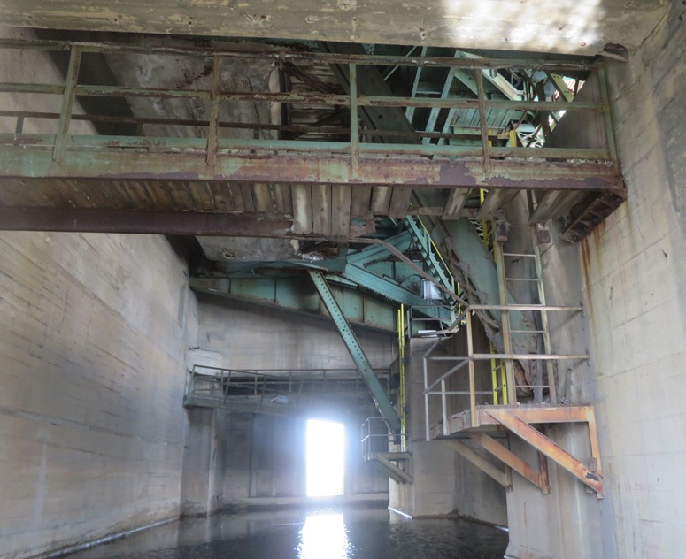 Inside the Hanover Street Bridge that hinges to lift up