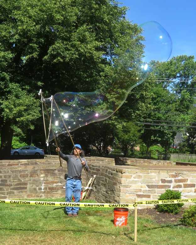 Tall bubble being formed